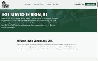 Climbers Tree Care website