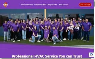 CSA Heating & Air website