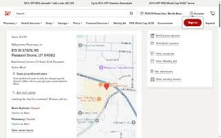 Walgreens of Pleasant Grove website