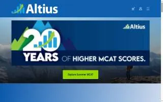 Altius Test Prep of Provo website