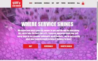 Cliff's Car Wash website