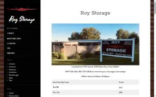 Roy Storage website