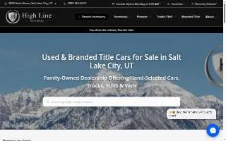 High Line Auto Sales website