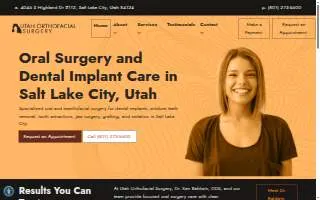 Utah Orthofacial Surgery of Salt Lake City website
