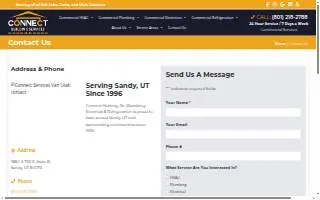 Connect Heating, Air, Plumbing, Electrical & Refrigeration website