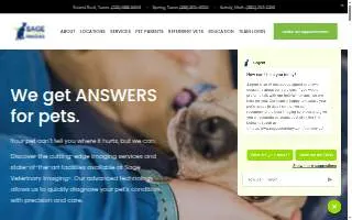 Sage Veterinary Imaging - Sandy website