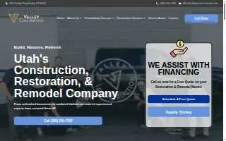 Valley Construction website
