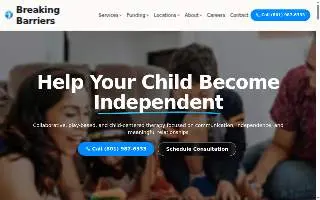 Breaking Barriers, Therapy Services website