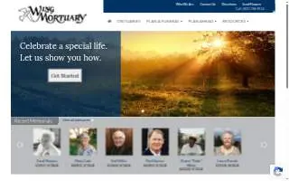 Wing Mortuary website