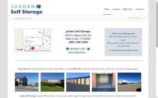 Jordan Self Storage website