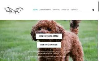 Lucky Paws Pet Spa website