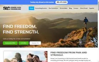 Strong Lives Counseling website