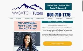 Wasatch Tutors (Sandy, UT) website