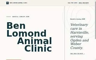 Ben Lomond Animal Clinic of South Ogden website