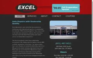 Excel Automotive Repair of South Salt Lake website