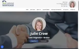 Julie Crow at First National Mortgage of Spanish Fork website