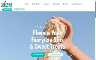 Sip-N Drinks & Treats website