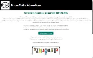 Brave Tailor Alterations website
