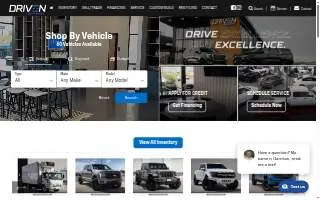 Driven Auto Sales of Springville website