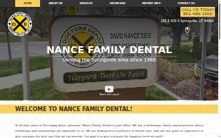 Nance Family Dental website