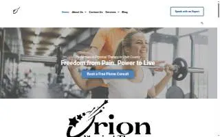 Orion Physical Therapy of Springville website
