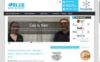Blue Box & Ship website