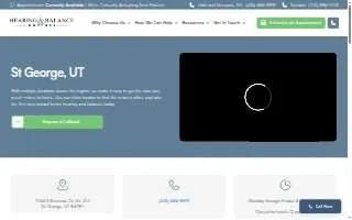Hearing & Balance Doctors of St. George website
