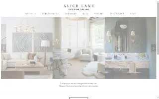 Alice Lane Interior Design website