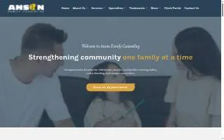 Anson Family Counseling website