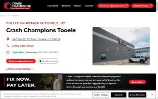 Crash Champions Collision Repair Tooele website