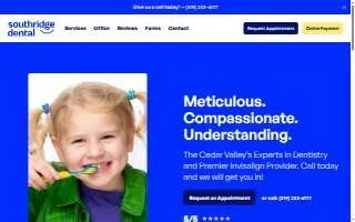 Southridge Pediatric Dentistry website