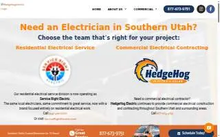 Hedgehog Electric & Solar of Washington website