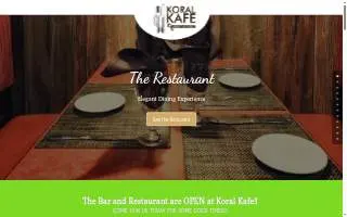 Koral Kafe & Entertainment website