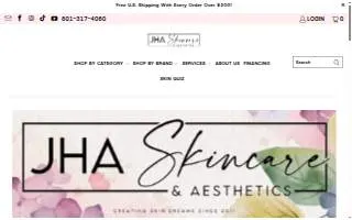 JHA Skincare & Aesthetics website