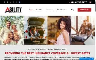 Ability Insurance Agency website