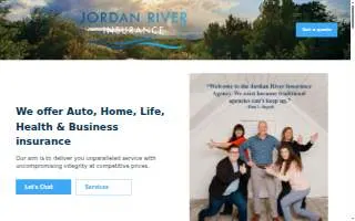 Jordan River Insurance website