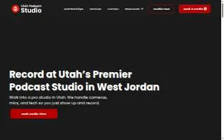 Utah Podcast Studio website