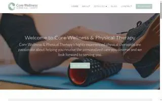 Core Wellness & Physical Therapy website