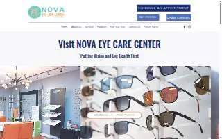 Nova Eye Care Center website