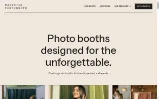 Majestic Photobooth of Annandale website