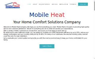 Mobile Heat HVAC website