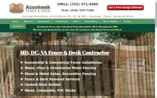 Accokeek Fence & Deck of Arlington website