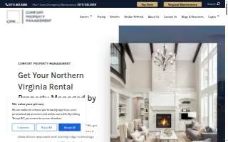 Comfort Property Management website