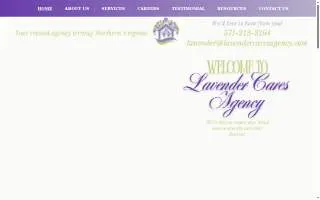 Lavender Cares Agency website