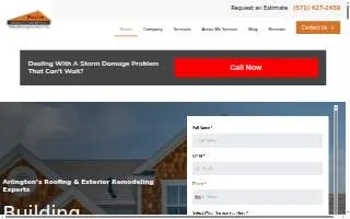Painter Roofing and Construction LLC of Arlington website
