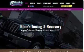 Blair's Towing & Recovery Inc of Bailey's Crossroads website