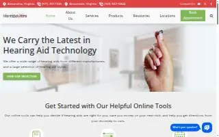 Cosmetic Hearing Solutions of Bailey's Crossroads website