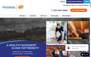 NV Waterproofing & Foundation Repair of Bailey's Crossroads website