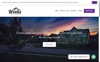 Brooks Title & Escrow website