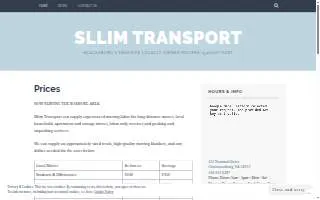 Sllim Transport Solutions of Blacksburg website
